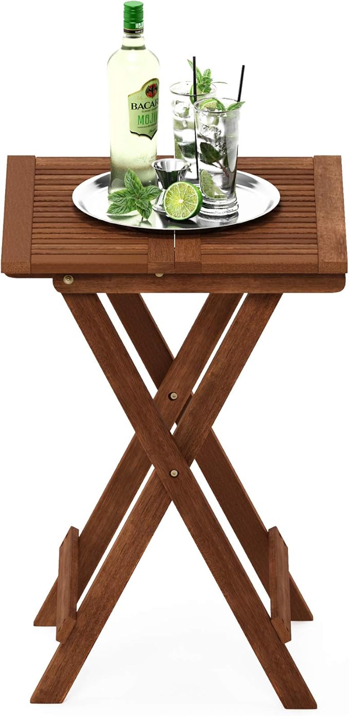 Furinno FG18065 Tioman Hardwood Patio Furniture Folding Table in Teak Oil, Large, Natural