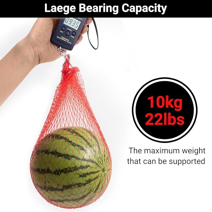 200pcs Watermelon Nets, Hammock Melon Nets for Trellis Vertical Garden Growing, 18inch for Garden, Honeydew Melon Mesh Bag with Drawstring