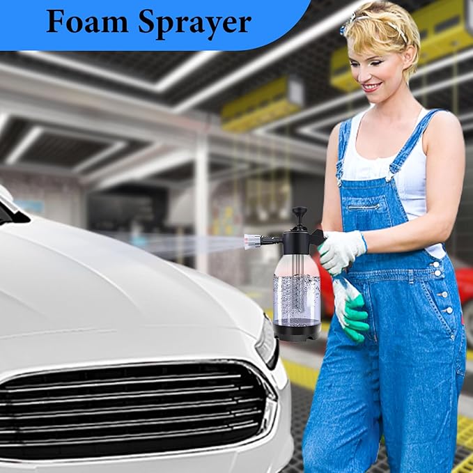 Foam Sprayer – 33x25.5cm PP, 2L Handheld Cannon, Hose Tool | Perfect for Vehicle Cleaning, Lawn Surfaces, Patio Maintenance, Household Tasks, Car Detailing, Multi-Purpose Garden Accessory, Spray
