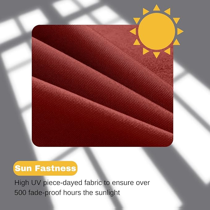 idee-home Outdoor Chair Cushions Set of 4, 17" x 17" x 3" Thick D-Shaped Patio Furniture Outdoor Seat Cushions Waterproof with Ties, Dining Pads