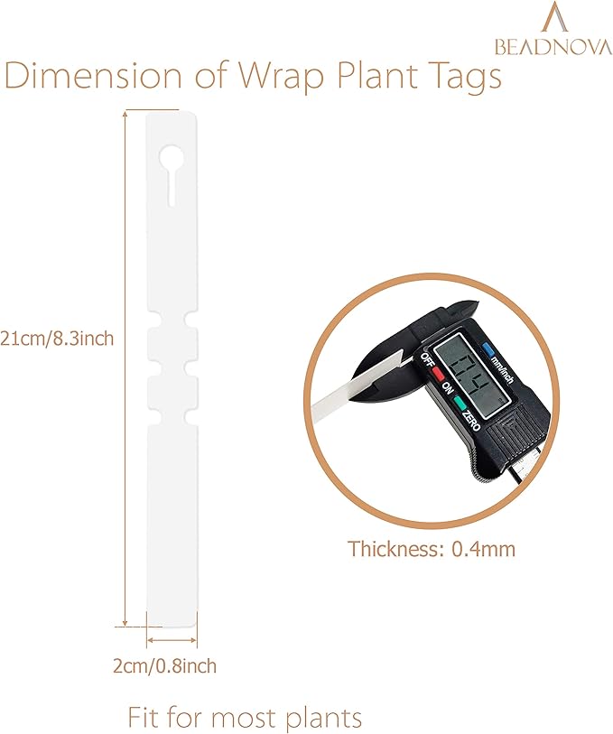 BEADNOVA Tree Tags Plastic Plant Labels Wrap Around Hanging Tags Tree Markers Signs Nursery Labels for Plants Garden (120Pcs, Mix Color)