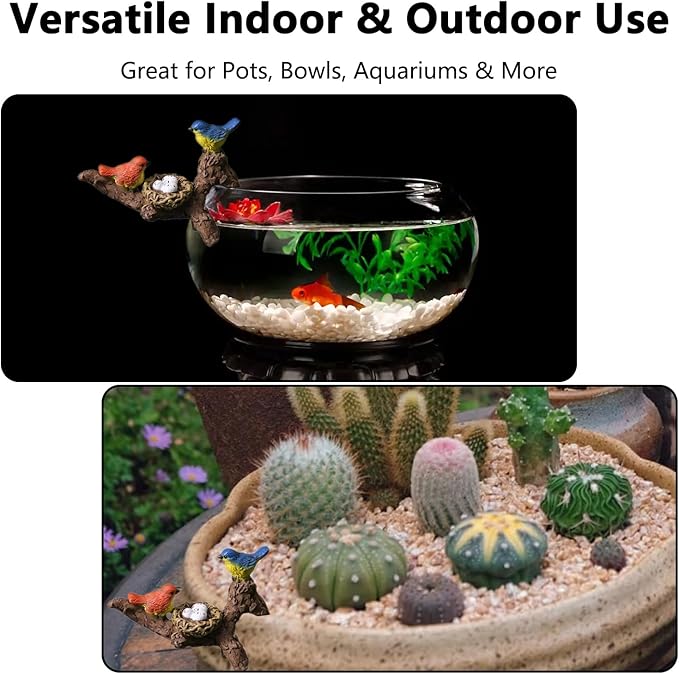 Plant Decorations for Pots Plant Pot Bird Huggers Figurines Mini Animal Ornaments for Potted Flower Decorations Cute Hugger Sculptures Planter Pot Decor Garden Figurine Hugger for Planters