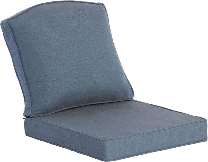 20"x21.5" Outdoor Deep Seat Patio Cushions Set of 1, Water-Resistant UV Resistant Weather Resistant with YKK Zippers,Sunbrella Spectrum Denim