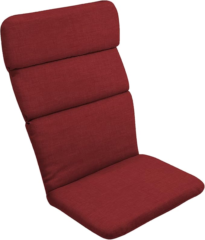 Arden Outdoor Adirondack or Rocking Chair Cushion, 20 x 17, Rain-Proof, Fade Resistant 17 x 20, Ruby Red Leala