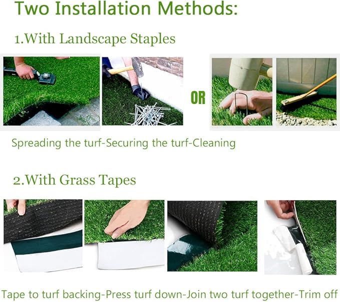 Petgrow Synthetic Artificial Grass Turf 8FTX41FT for Indoor Outdoor Dog Synthetic Grass Mat, Party Wedding Christmas Balcony Garden Astro Turf Rug,Drainage Holes Faux Fake Grass Rug Carpet for Pets