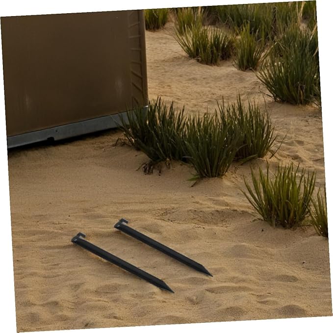 12 Pcs Outdoor Tent Ground Nails Heavy Duty Plastic Canopy Stakes Camping Tent Accessories for Lawn, Garden, Beach, and Picnic Use