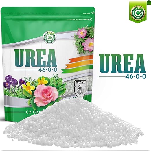 Urea Fertilizer 46-0-0 Plant Food for Flowers & Gardens - Lettuce, Green Lawns, Fruit, Vegetables, Citrus Trees, Tie Dye Granules Prills (Cz Garden Organics Urea 40LB)
