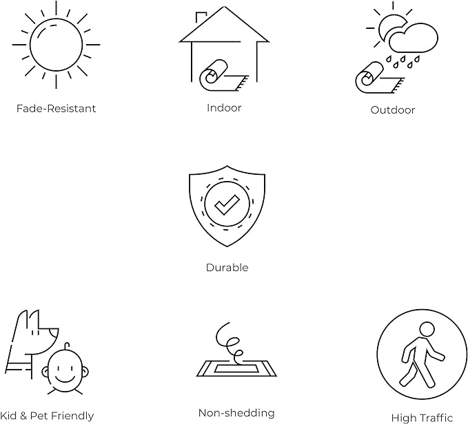 JONATHAN Y Floral Textured Weave Indoor Outdoor Area Rug 8X10 Orange/Cream, Zinnia Modern for Backyard, Patio, Porch, Easy-Cleaning, High Traffic, Pet-Friendly, Non-Shedding (SMB110E-8)