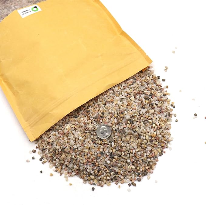Coarse Sand. Golden Color. 1/8 Inch 2 lbs. for Potting Soil, Succulents, Pots, Plants, Gardening, Indoor, Crafting, Vase Fillers (X-Mini (0.125 Inch), COARSE Sand - Golden, 2)