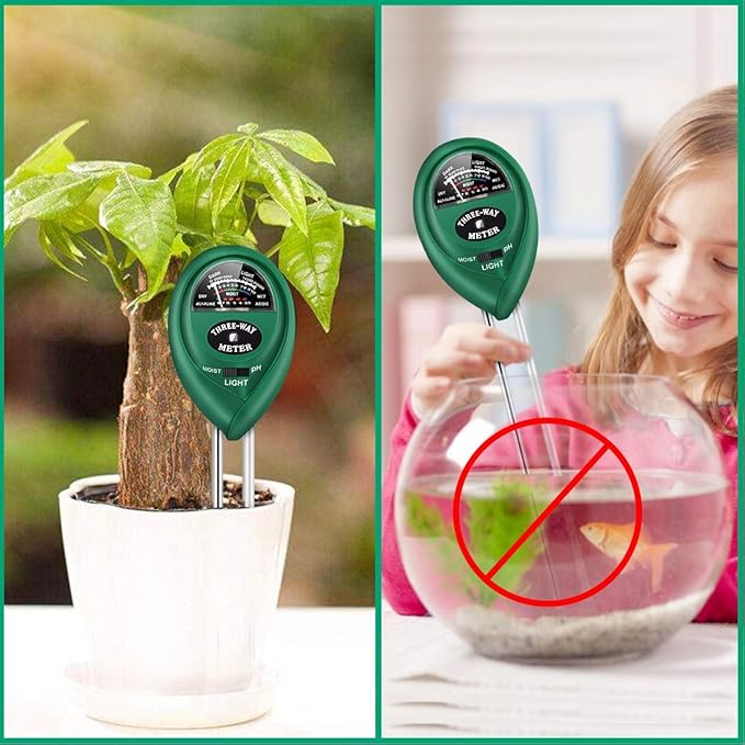 Moisture Meter for House Plants, Soil PH Meter Indoor & Outdoor, Soil Moisture Meter for Plant, Soil Test Kit Plant Water Meter for Garden
