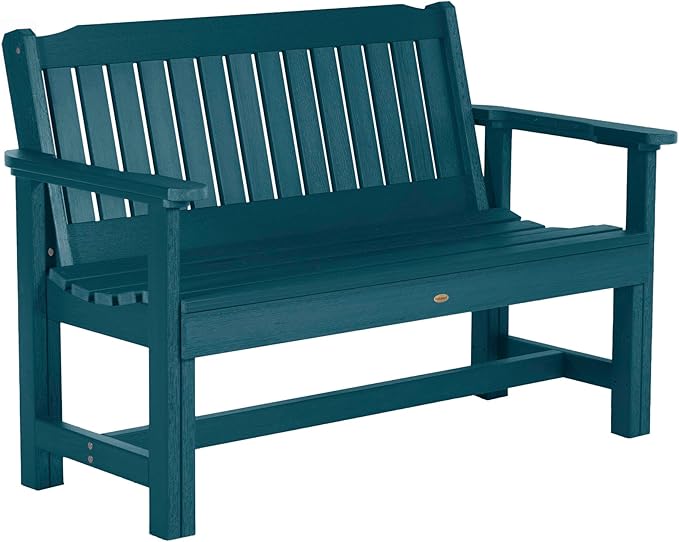 Sequoia Professional CM-BENSQ42-NBE Commercial Grade Exeter 4 Foot Garden Bench, Nantucket Blue
