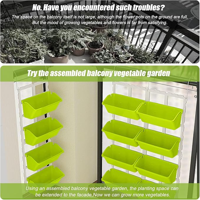 Gdrasuya10 Hanging Pots for Plants Indoor Vertical Garden Wall Planter, Wall Mounted Hanging Planter for Indoor/Outdoor