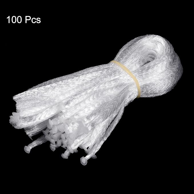 MECCANIXITY 100 Pack Watermelon Nets 13.78 Inch Hanging Melon Hammocks Reusable Fruit Net Bag for Garden White