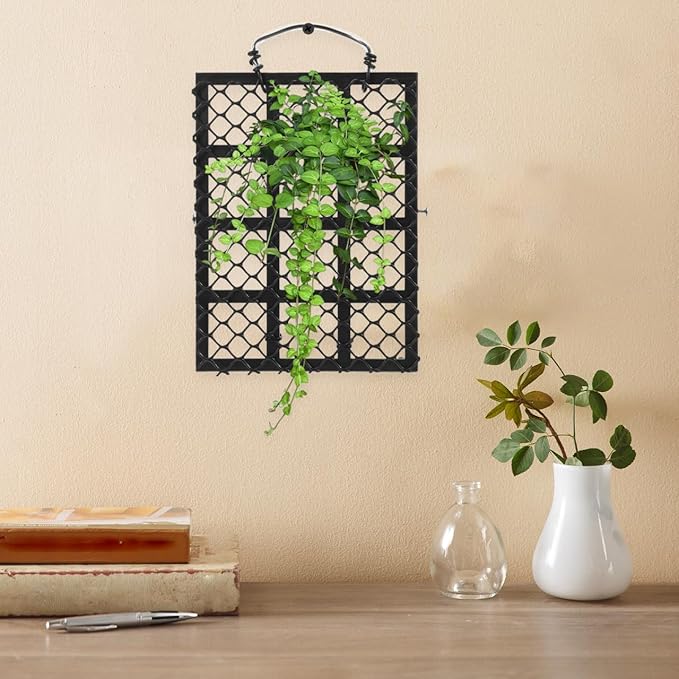 VANZACK Wall Mounted Fern Planting Board Rustic Indoor Hanging Planter for Vertical Garden Home Wall Decor Outdoor Plant Holder