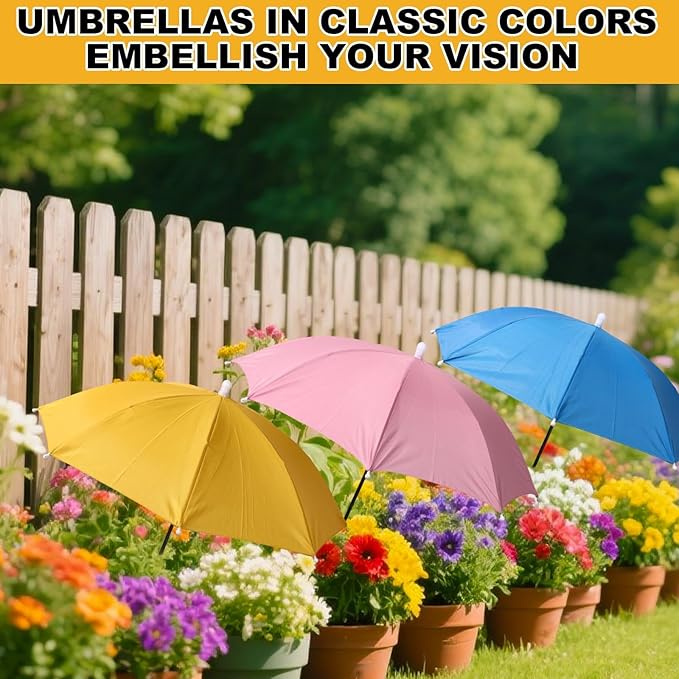 3pcs Plant Shade Umbrella for Outdoor, Garden Umbrella Sun Shade Potted Plants Garden Beds for Patio Flowers Fruits Vegetables