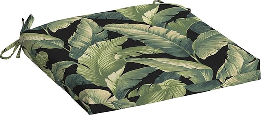 Arden Indoor/Outdoor Seat Or Rocking Chair Cushion, 19 x 18, Water Repellent, Rain Proof, Fade Resistant Cushion for Rocking Or Dining Chairs Onyx Cebu