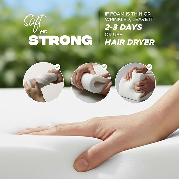 Outdoor Chair Cushions, Water-Resistant & Fade-Resistant, Patio Furniture Square Seat Replacement Chair Pads with Ties Zipper, Removable Cover, Non-Slip Bottom, Set of 4, 22 x 22 Inch, Black