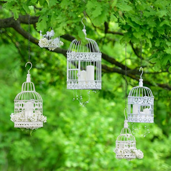 Black Hanging Plant Chains Kit, 36-Inch Adjustable Plant Hangers with Hooks and Clips for Hanging Baskets, Bird Feeders, Wind Chimes, Planters and Porch Signs -6PACK