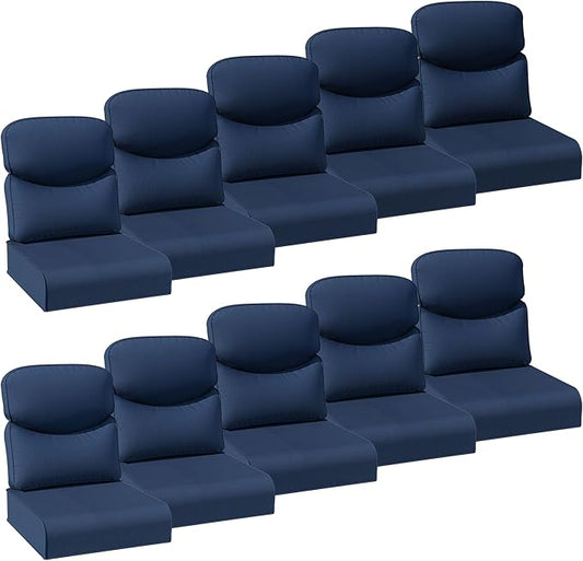 Joyside Outdoor Chair Cushions Set, 24x24 Inch Smile Patio Furniture Cushions, 6’’ Thick, Water Resistant & Fade Resistant, Outdoor Replacement Cushions for Seat and Sofa