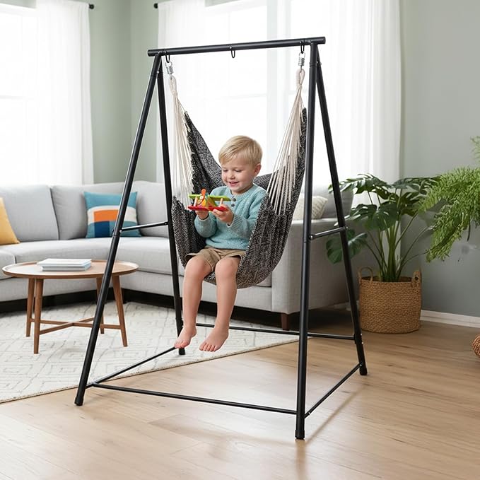ONCLOUD Hammock Chair Stand, Heavy Duty Steel Stand with Stable Construction, 660 LBS Weight Capacity, Weatherproof Hammock Stand for Patio, Garden, Indoor