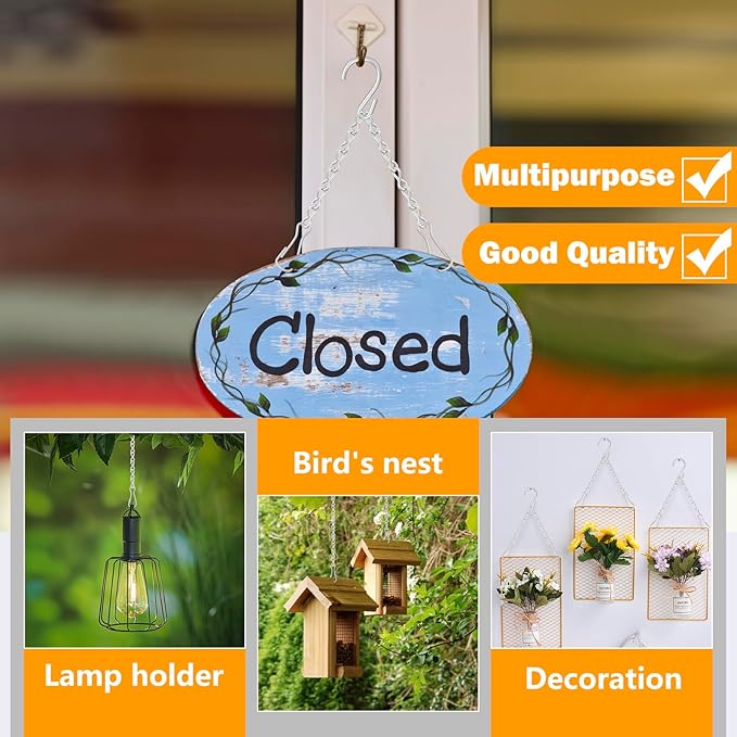 garini 200 Inch Silver Metal Hanging Basket Chain, Hanging Chain with S Hooks for Bird Feeders, Birdbaths, Planters, Grow Lights, Lanterns and Wind Chime…