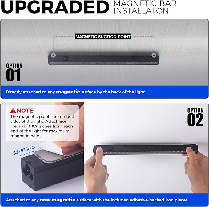 Barrina Plant Grow Lights, 5000K Full Spectrum Daylight White, T5 LED Grow Light Strips, 1ft Growing Lamp with Magnetic Bar, Plant Lights for Indoor Plants, Greenhouse, Black Cover, Linkable, 8 Packs