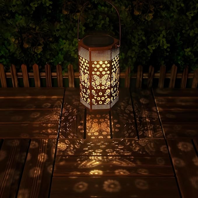 Solar Lights Outdoor Butterfly - Mothers Day Gifts for Mom Grandma - Birthday Day Gifts for Women, Butterflies Solar Lantern Outdoor Waterproof Outdoor Decoration for Outside