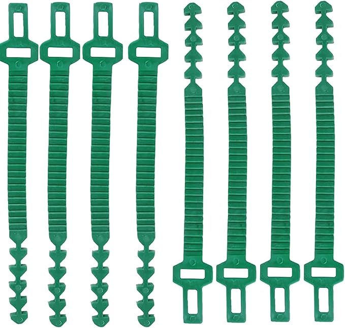 8 PCS Tree Stake Support Bands, Tree Straps for Staking,Heavy Duty Adjustable Interlock, Reusable Garden Plants Shrub Ties 9.4 inch