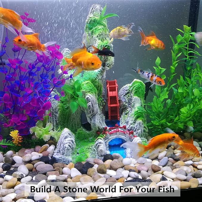 5lbs Black Pebbles for Plants, 1-2 Inch High Polished Natural River Rocks for Landscaping, Decorative Stones Vase Filler Fish Tank Aquariums Garden Outdoor and Indoor DIY