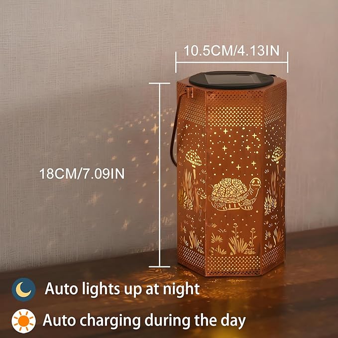 Turtles Solar Lantern Outdoor Waterproof - Mothers Day Gifts for Mom Grandma - Birthday Day Gifts for Women, Garden Decor Solar Lights Outdoor