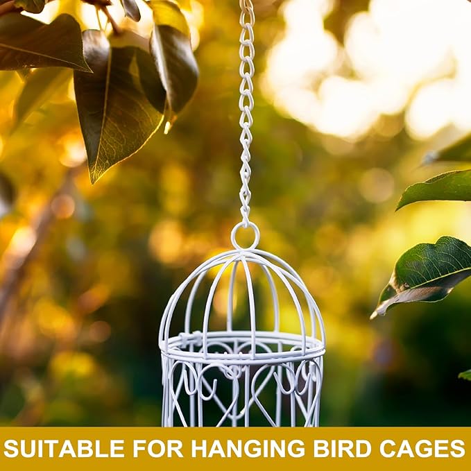 PATIKIL Hanging Chains with Lobster Clasp, 6 Pcs Plant Hangers for Bird Feeders Planters Lanterns Wind Chimes Chalkboards and Ornaments, Silver