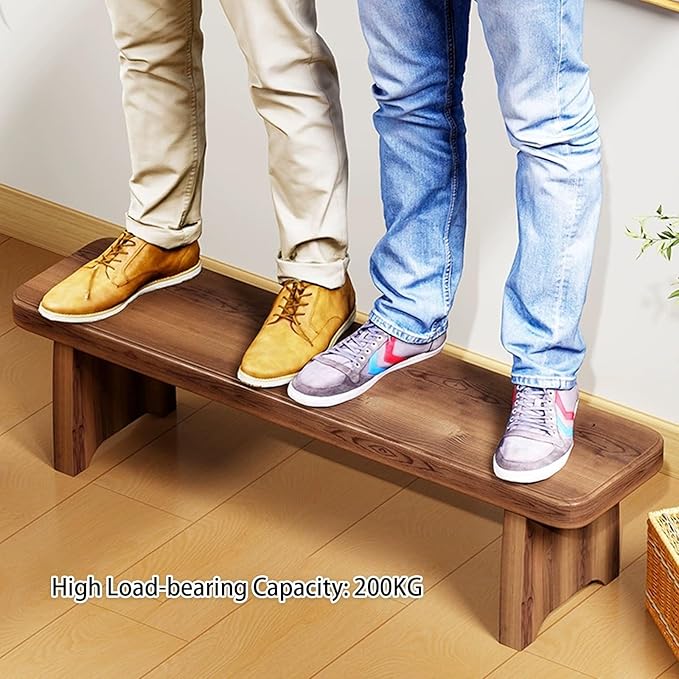 24"-59" Farmhouse Solid Wood Benches Indoor, Garden Benches for Outdoors, 5.9" 9.8" 13.8" Height Wooden Entryway Bench, Patio Plant Stand Flower Pot Display Rack(L39xW7.9xH13.8inch)