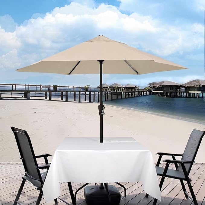 Outdoor Tablecloth Wrinkle-Free Stain Resistant Waterproof Polyester Fabric Table Cover with Zipper Umbrella Hole for Picnic/Party/Dinner/Patio Garden(60×60inch Square,Zippered,White)