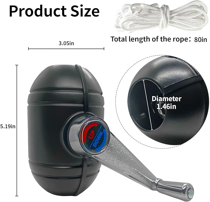 Patio Umbrella Replacement Parts, Outdoor Patio Umbrella Accessories, Heavy Duty Holder Umbrella Crank Handle Bracket for Garden Party Balcony Picnic Beach Courtyard