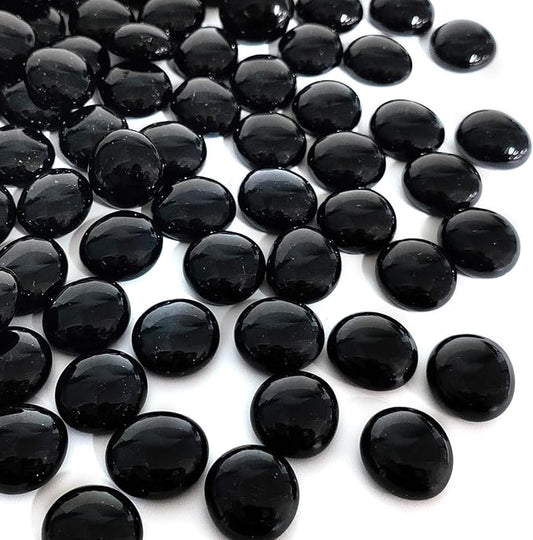 5 lbs Black Glass Marbles, Glass Beads, Decorative Rocks Glass Pebbles for Vase Fillers Fish Tank Plants Flower Pots Fountains Crafts Table Scatter and Fire Pits