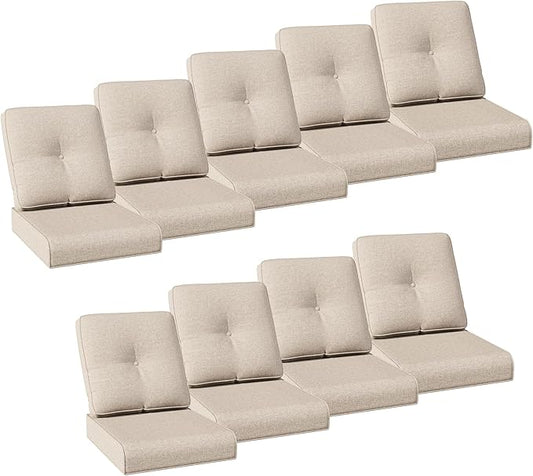 Joyside Outdoor Chair Cushions Set, 22x25/22x24 Inch Patio Furniture Deep Seat Cushions, Water Resistant & Thick Cushion, Outdoor Replacement Cushions for Seat and Sofa