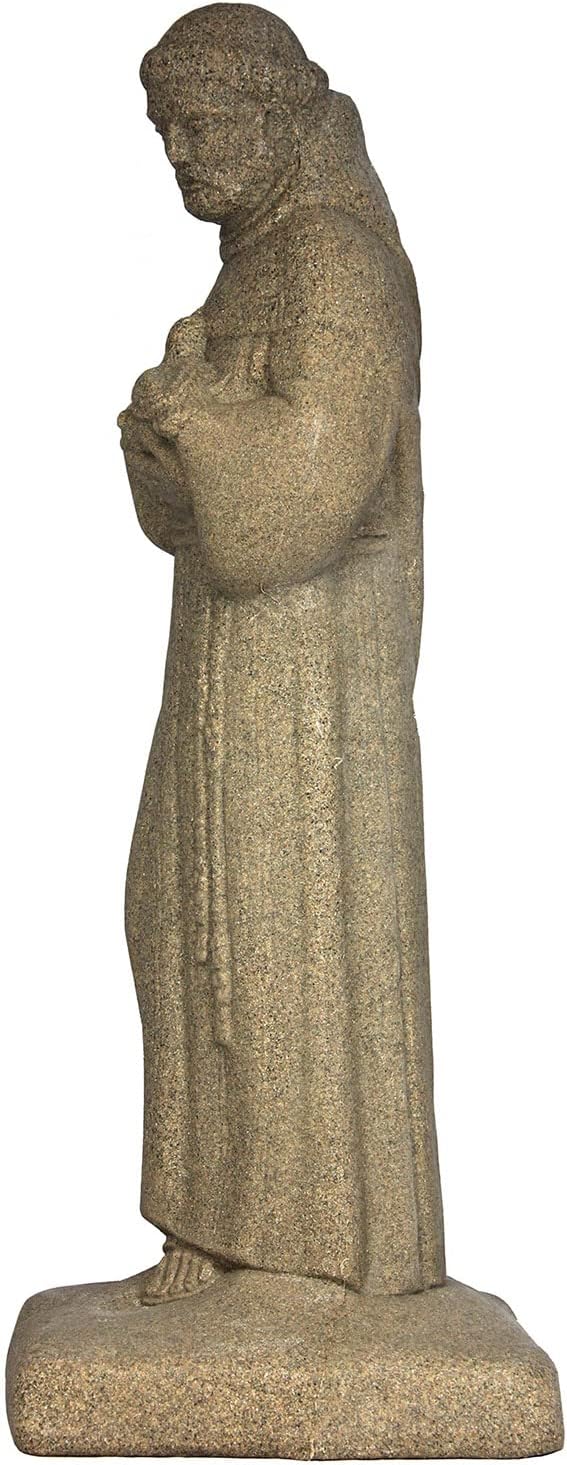 Emsco Group 2230-1AZ Saint Francis Statue – Natural Sandstone Appearance – Made of Resin – Lightweight – 29” Height