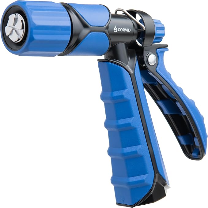 10-Pack Corvid Heavy Duty Rear Trigger Adjustable Spray Hose Nozzle – Durable Zinc Construction with Adjustable Stream Control – Ideal for Car Washing, Lawn & Garden, and Outdoor Cleaning Tasks