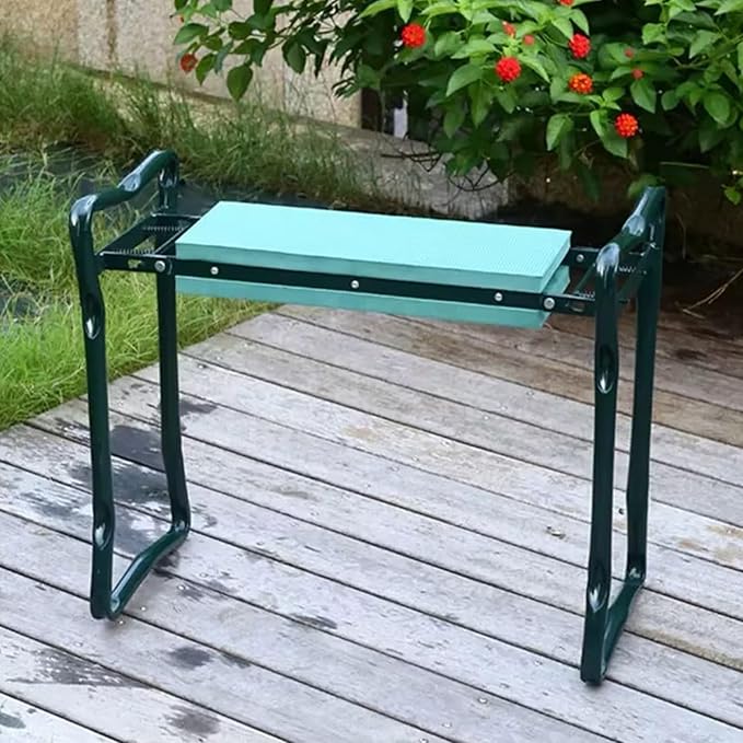 Garden Kneeler and Seat with Thicken & Widen Soft Kneeling Pad,Foldable Garden Stool Heavy Duty Gardening Bench for Kneeling and Sitting,Great Gardening Gifts for Women&Seniors
