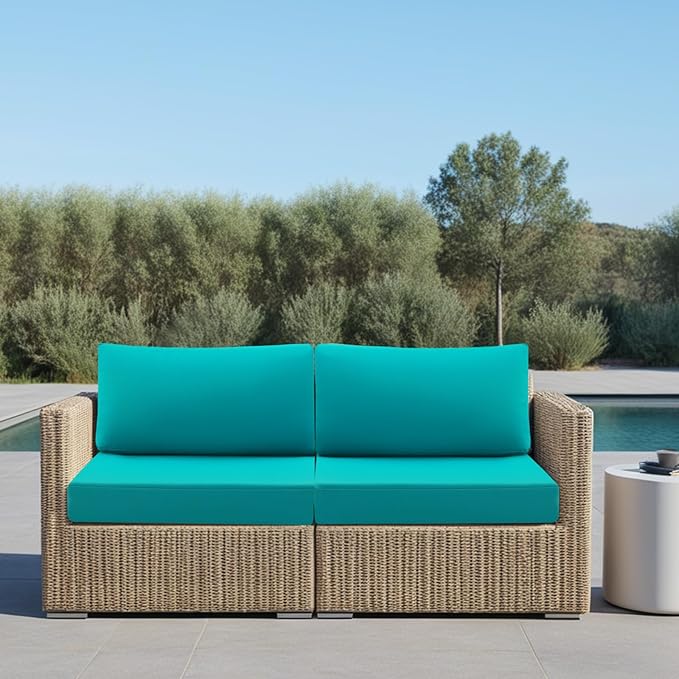 idee-home Outdoor Cushions for Patio Furniture, Outdoor Seat Cushion, Waterproof Hampton Bay Deep Seat Replacement Couch Chair Cushions for Garden Lawn Backyard Deck, 30 x 30