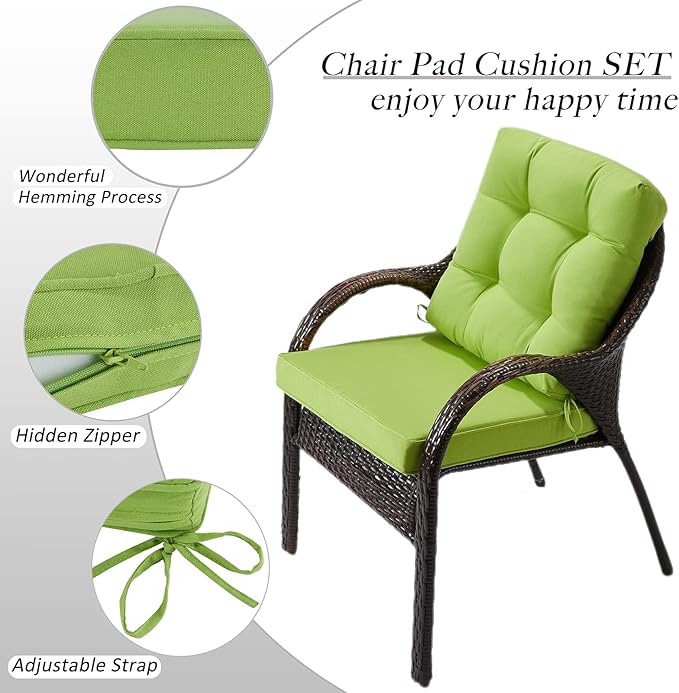 JMGBird Outdoor Chair Cushion, Patio Chair Cushion 19"x19" Outdoor Oushions for Patio Furniture