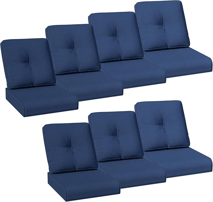 Joyside Outdoor Chair Cushions Set, 22x25/22x24 Inch Patio Furniture Deep Seat Cushions, Water Resistant & Thick Cushion, Outdoor Replacement Cushions for Seat and Sofa