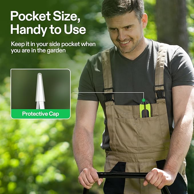 VIVOSUN Gardening Hand Pruner Pruning Shear with Straight Stailess Steel Blades (Black, Straight Blade, 3, Black)