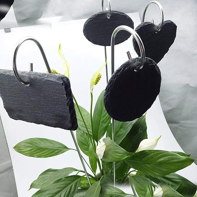 20 Pcs Silver 20cm Plant Label Hooks Garden Markers Stake Holder Plant Label Hanger Plant Sign Stake Rustproof Deformed Garden Plant Sign Hooks Hanging Rods for Flower Planter