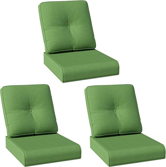 Joyside Outdoor Chair Cushions Set, 22x25/22x24 Inch Patio Furniture Deep Seat Cushions, Water Resistant & Thick Cushion, Outdoor Replacement Cushions for Seat and Sofa