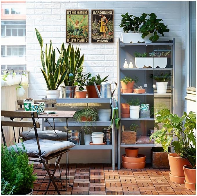 Funny Garden Sign – It’s Not Hoarding If It’s Plants | 12x8″ Vintage Metal Sign for Outdoor Garden Decor - Humorous Gardening Gift for Women & Plant Lovers, 2487