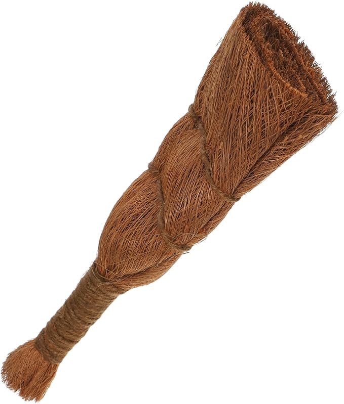 Happyyami Bonsai Cleaning Brush Palm Fibre Tool for Garden Washing Stain Removal Multi-use Accessory for Bonsai Plant Care for Garden Enthusiasts