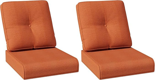 Joyside Outdoor Chair Cushions Set, 22x25/22x24 Inch Patio Furniture Deep Seat Cushions, Water Resistant & Thick Cushion, Outdoor Replacement Cushions for Seat and Sofa
