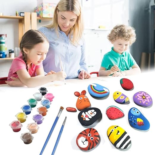 20PCS DIY Rocks 3"-4" Flat & Smooth for Painting, Arts, Crafts, Decoration - Large Kindness Rocks Hand Picked