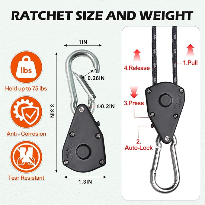 Shed Anchor Kit, 4 Pack 18" Screw in Tent Stakes Heavy Duty Kit, Earth Anchors Heavy Duty with 4 Strong Straps for High Winds, Spiral Trampoline Stakes for Tent Sheds Canopy Gazebo Swing Set (Black)